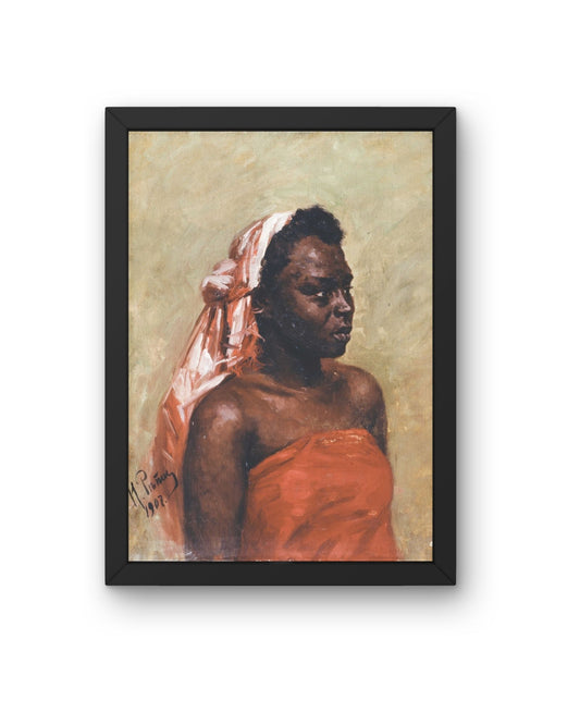 Historic Black Portrait – Woman in Red Headwrap