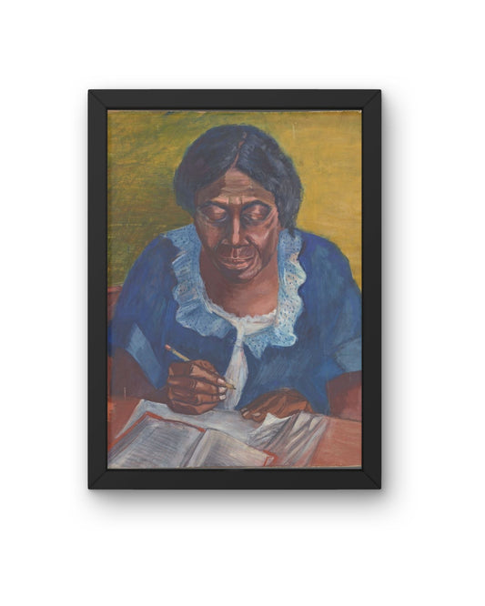Black Woman Writing – Historic Interior Painting