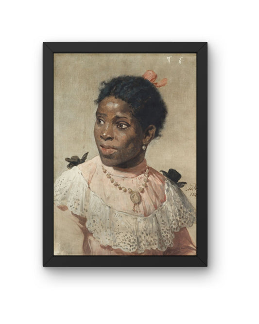 Mademoiselle S’Nabou – Classical Black Portrait Art Print