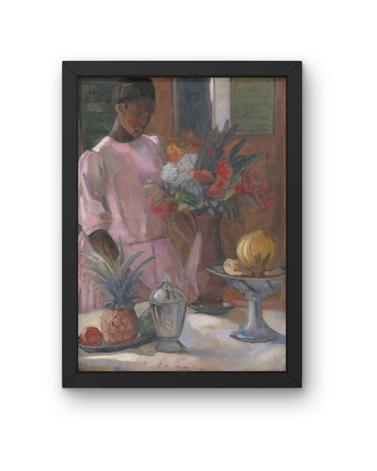 Rose Covers the Table – Quiet Interior Art Print