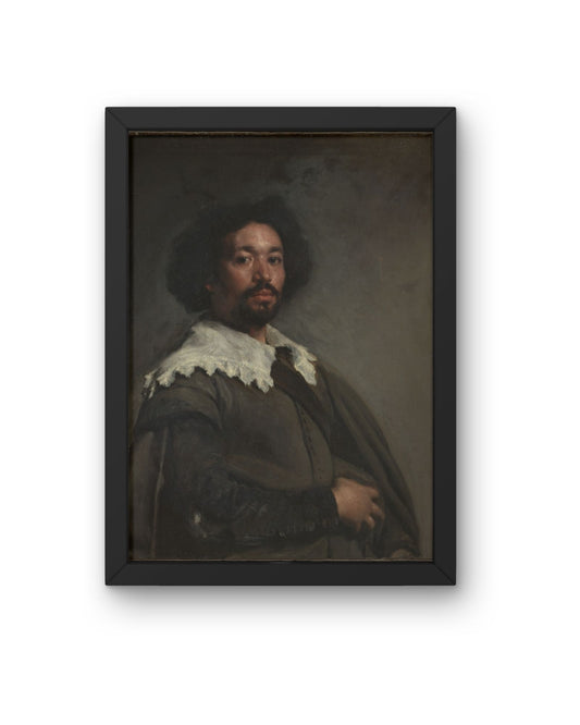 Black Portrait with Lace Collar – Classical Study