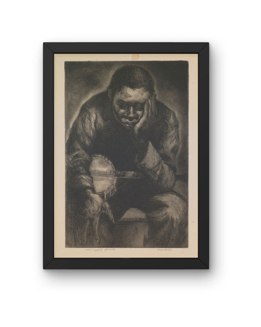 Played Out – Expressive Black Art Print