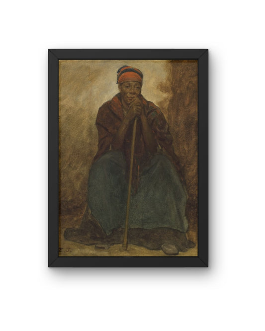 Resting Black Woman Portrait – Historic Study