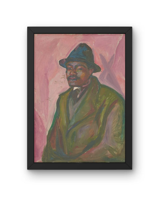 Abdul Karim in a Green Coat – Modernist Black Portrait