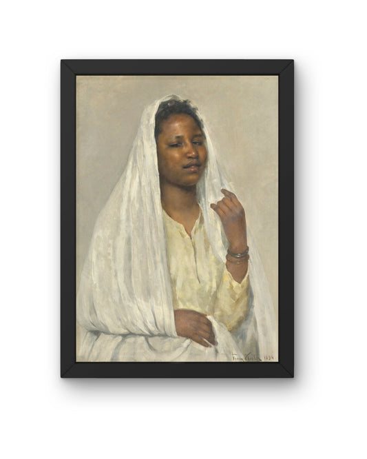 African Beauty in White – Historic Black Portrait Print
