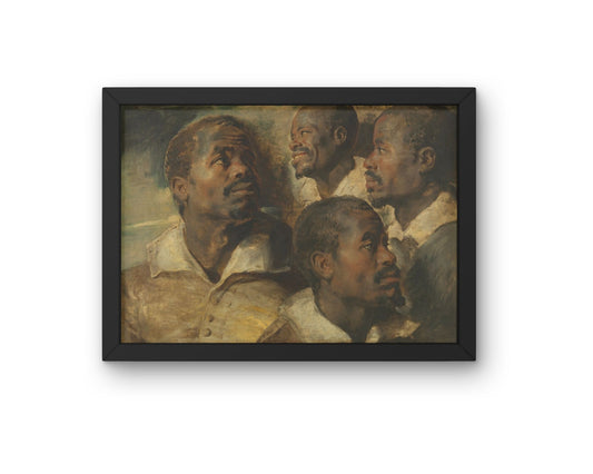 Study of a Black Figure – Multi Portrait Panel